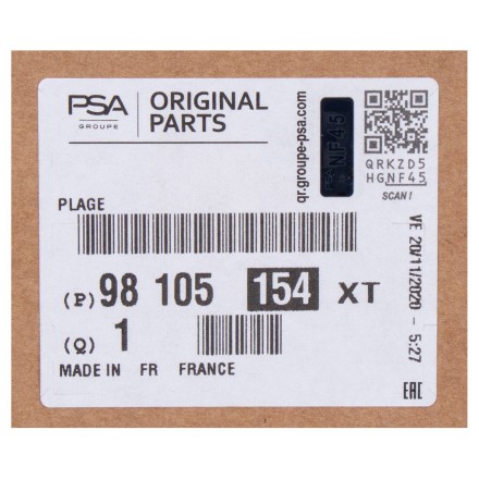 98105154XT PSA ОСНОВА БАМПЕРА