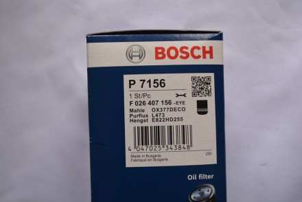 F026407156 Bosch Фільтр масляний F026407156 Hyundai/KIA