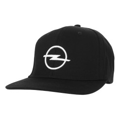 Бейсболка-кепка чорна з 3D блискавкою Opel