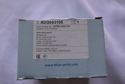 ADG083105 Blue Print Підшипник маточини передньої ADG083105 Hyundai/KIA