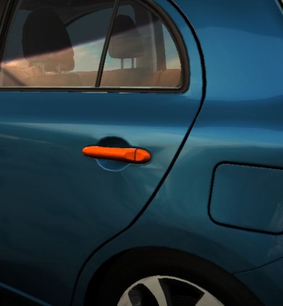 KE6051K053 Nissan Накладки на ручки двери задние (K13) KE6051K053 Nissan