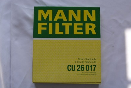CU26017 Mann-Filter Фільтр салону CU26017 Hyundai/Kia