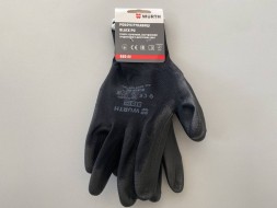 Рукавиці захисні BLACK  PU розмер 9 0899402409 WURTH