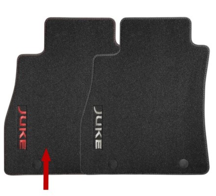 KE7451K001 Nissan Килимки велюрові чорні F15 2WD (білий логотип) KE7451K001 Nissan