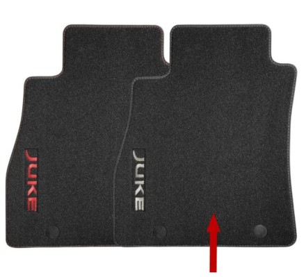 KE7451K001 Nissan Килимки велюрові чорні F15 2WD (білий логотип) KE7451K001 Nissan