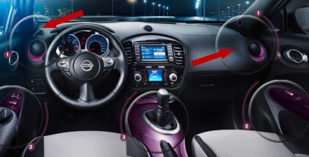 KE6001K100BM Nissan Внутренние накладки на консоль т-фиол. KE6001K100BP Nissan