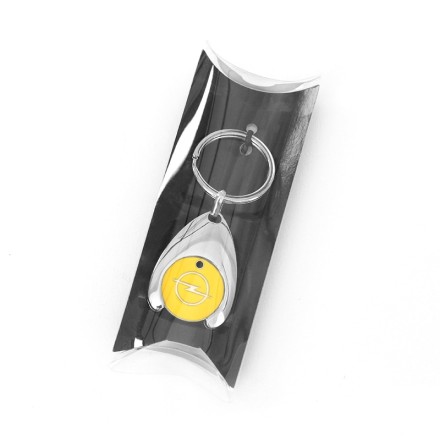 OC10732 Verticas Брелок OPEL з ключом від магазинного візка, жовтий