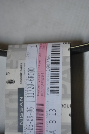 117206RC0D Nissan Ремінь поліклиновий 6PK1172