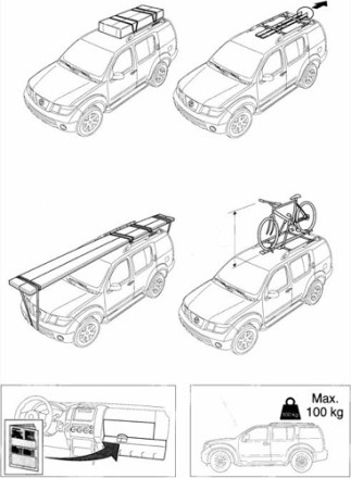 KE732EB510 Nissan Поперечины для штатных рейлингов R51 KE732EB510 Nissan