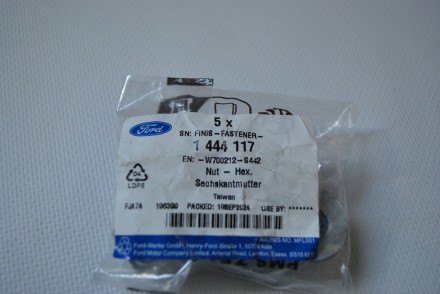 1444117 Ford Гайка шестигранна M12 X 1.25MM