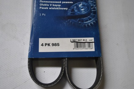 1987947811 Bosch Ремінь поліклиновий 4PK985