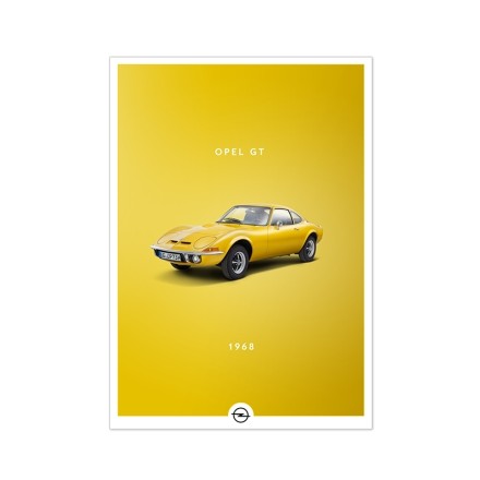 OC11359 Verticas Історичний плакат, Opel GT